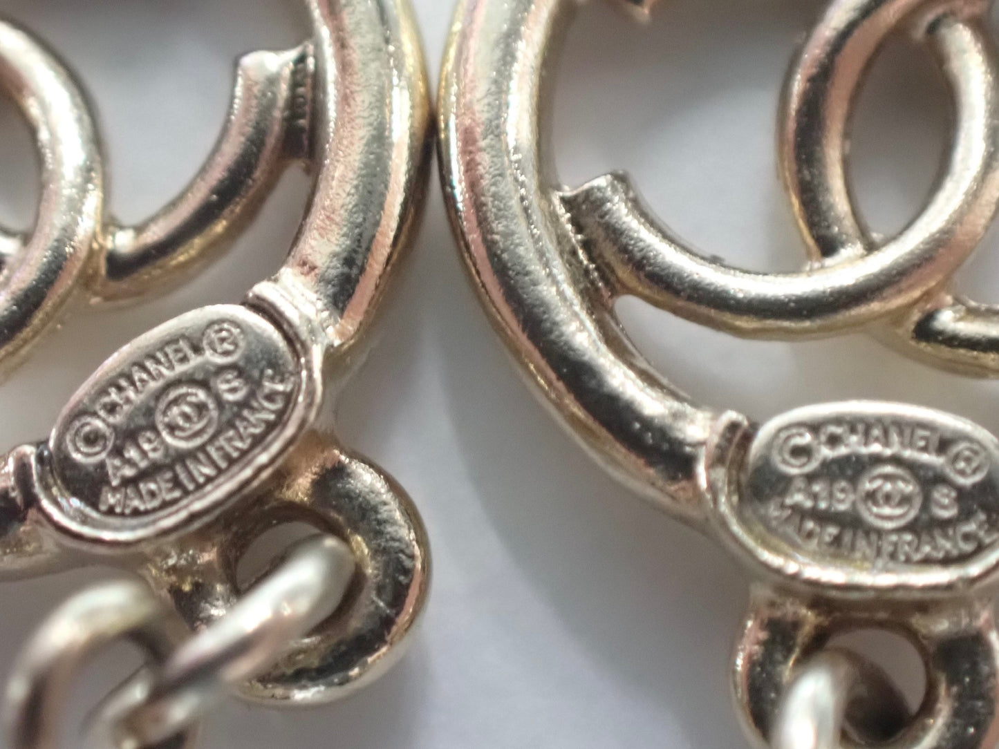 Chanel 2019 Black & White Bead Drop Earrings