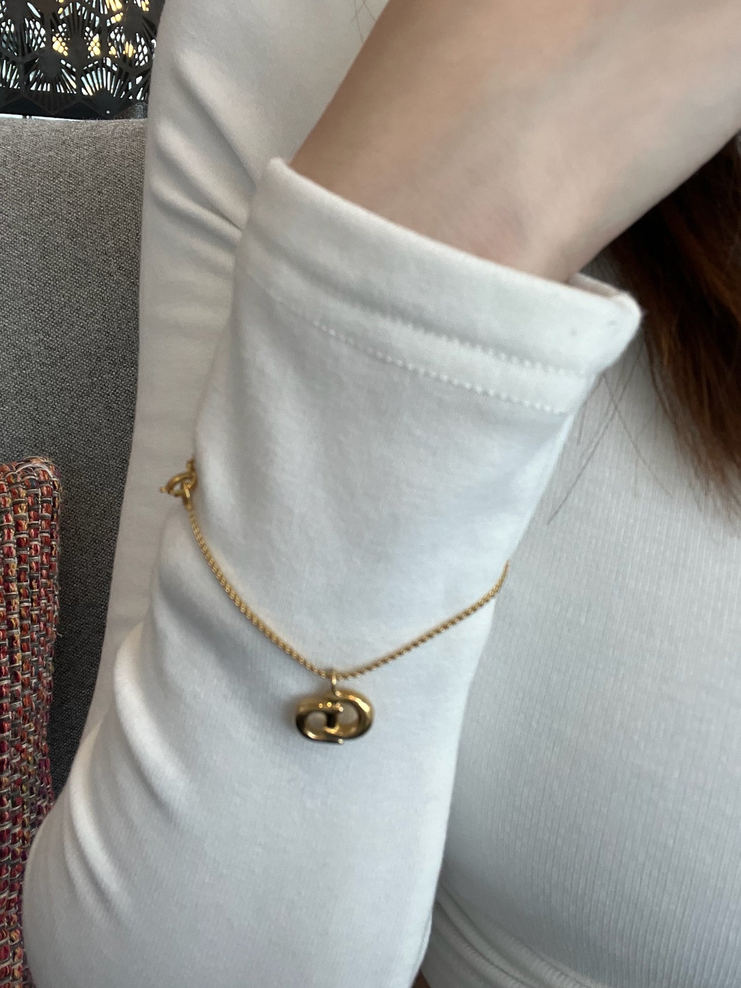 Dior Vintage Gold-Tone CD Logo Delicate Chain Bracelet