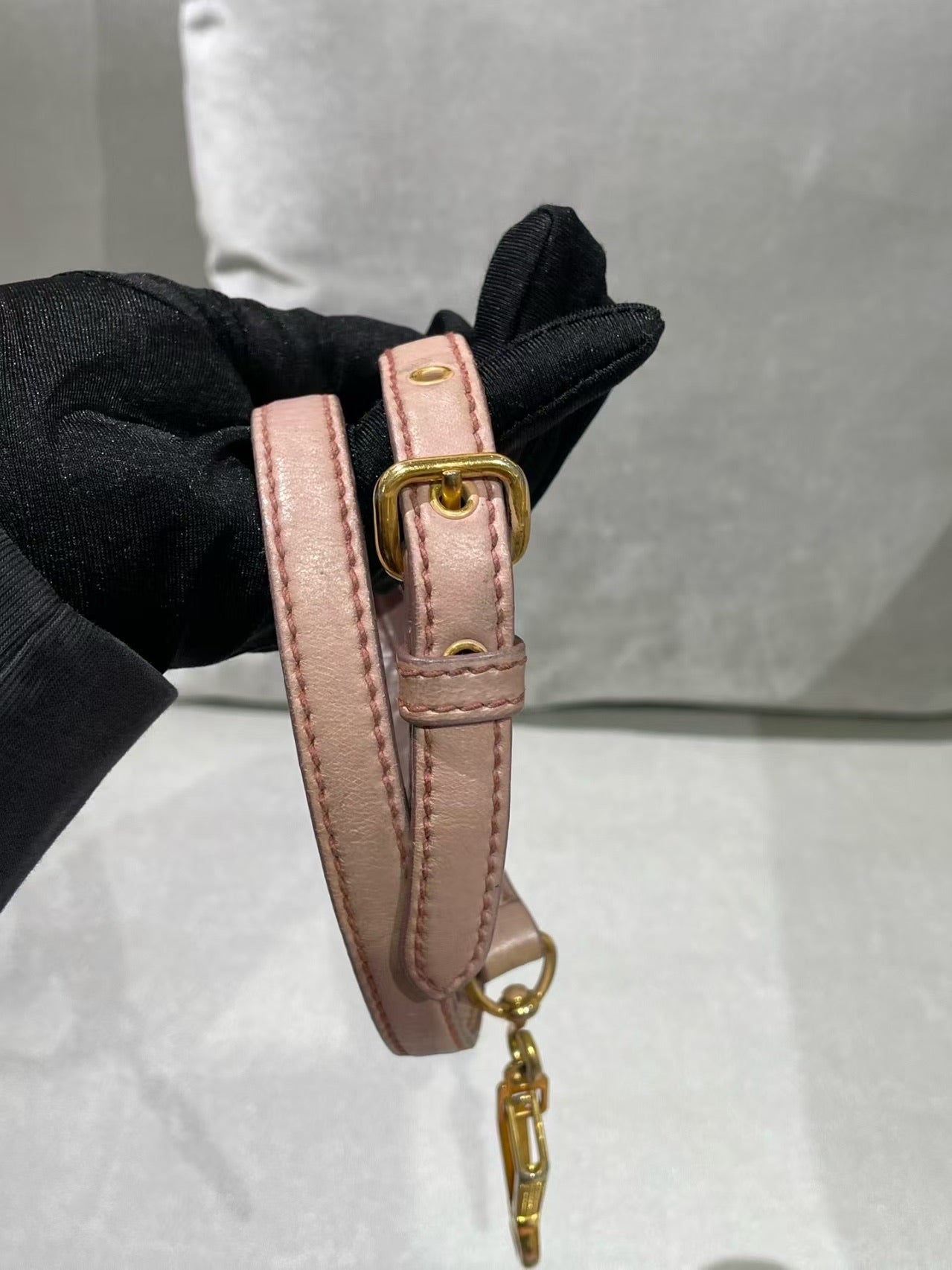 Miu Miu Vitello Lux Bow Satchel – Pink