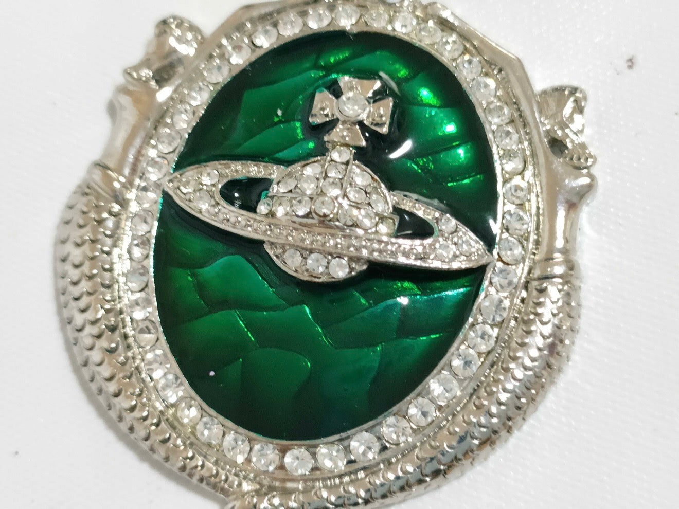 Vivienne Westwood “Emerald Relic” Large Orb Pendant Necklace