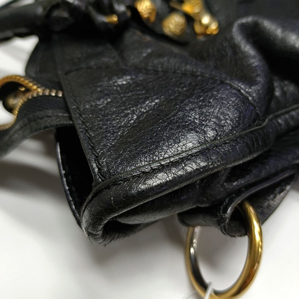 Balenciaga Black and Gold Medium Bag