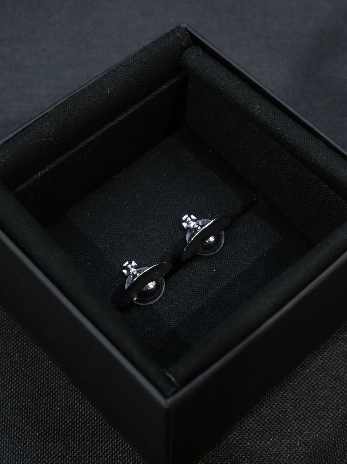 Vivienne Westwood Orb Logo Silver Stud Earrings