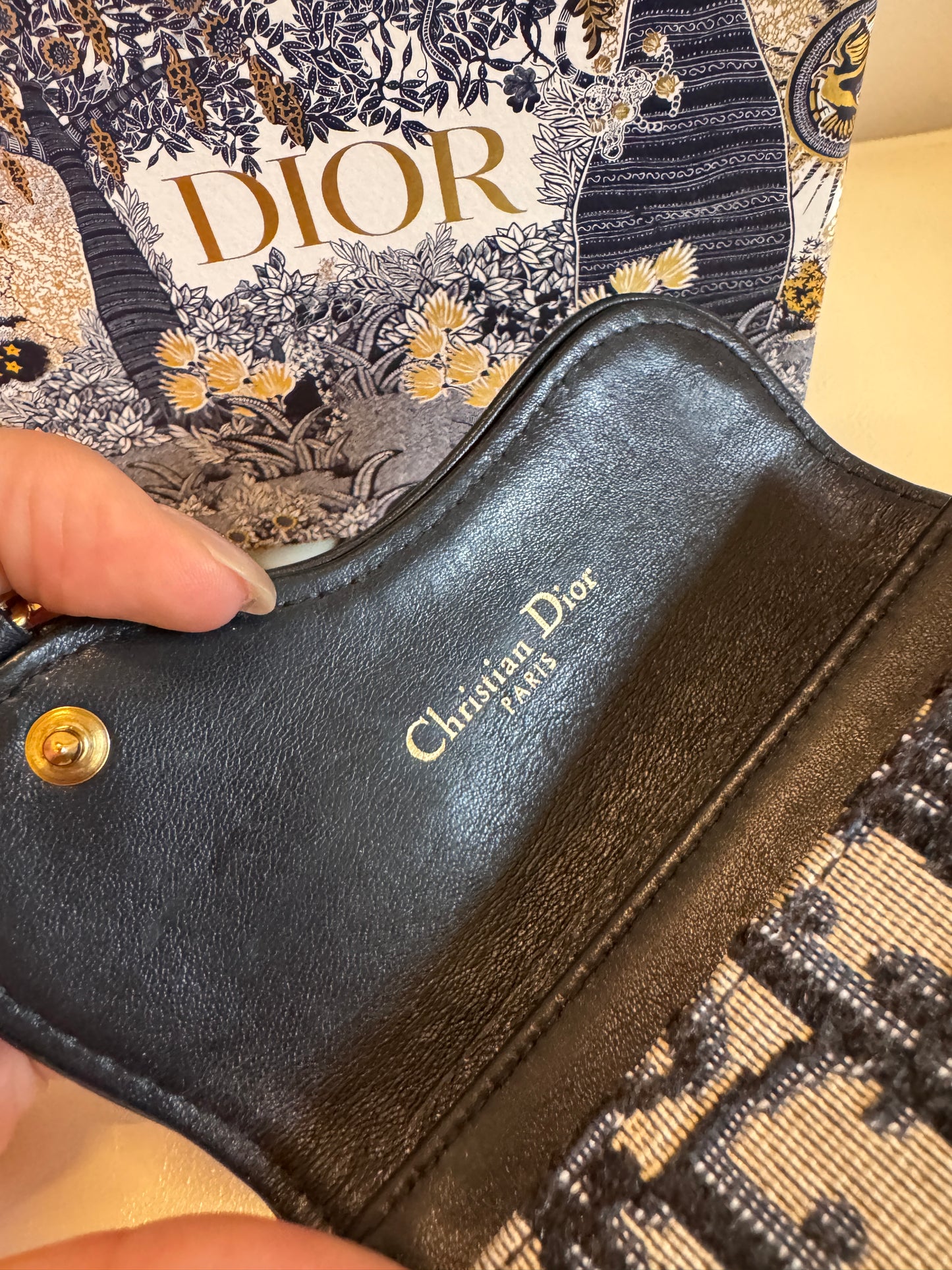 Dior Classic Blue Monogram D Wallet