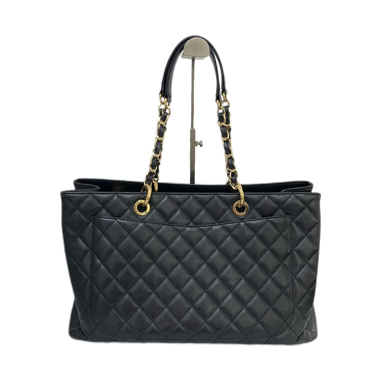 Chanel GST Black Caviar Leather Tote with Gold Hardware