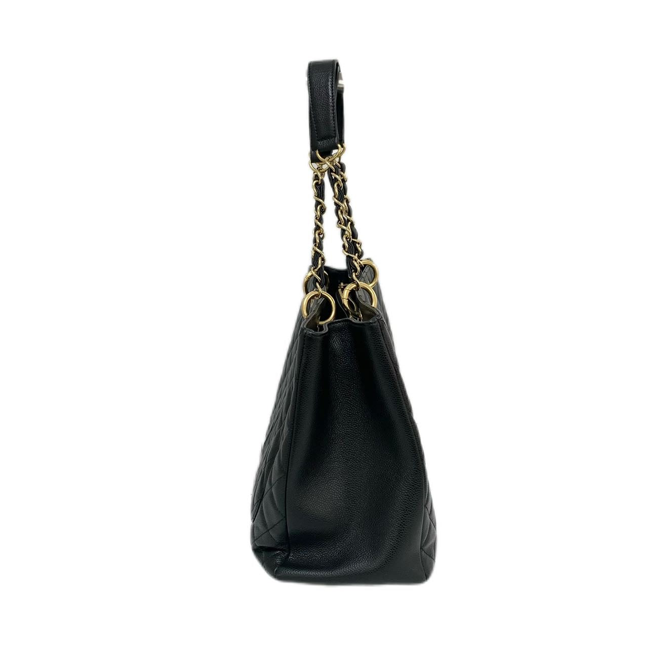 Chanel GST Black Caviar Leather Tote with Gold Hardware