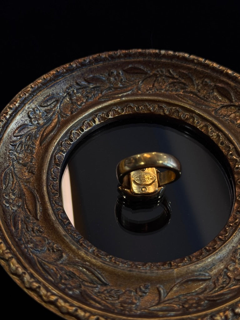 Chanel 2001 Vintage 24K Gold-Plated Ring