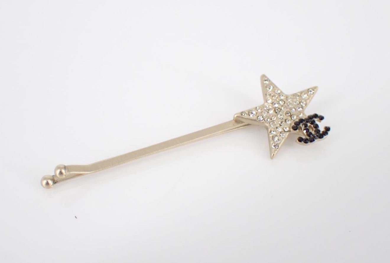 Chanel 2006 Star CC Crystal Hair Clip