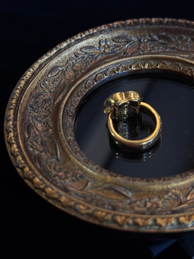 Chanel 2001 Vintage 24K Gold-Plated Ring