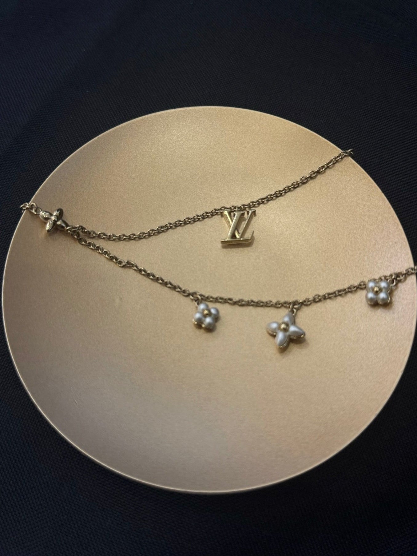 Louis Vuitton LV Monogram Floral Charm Necklace