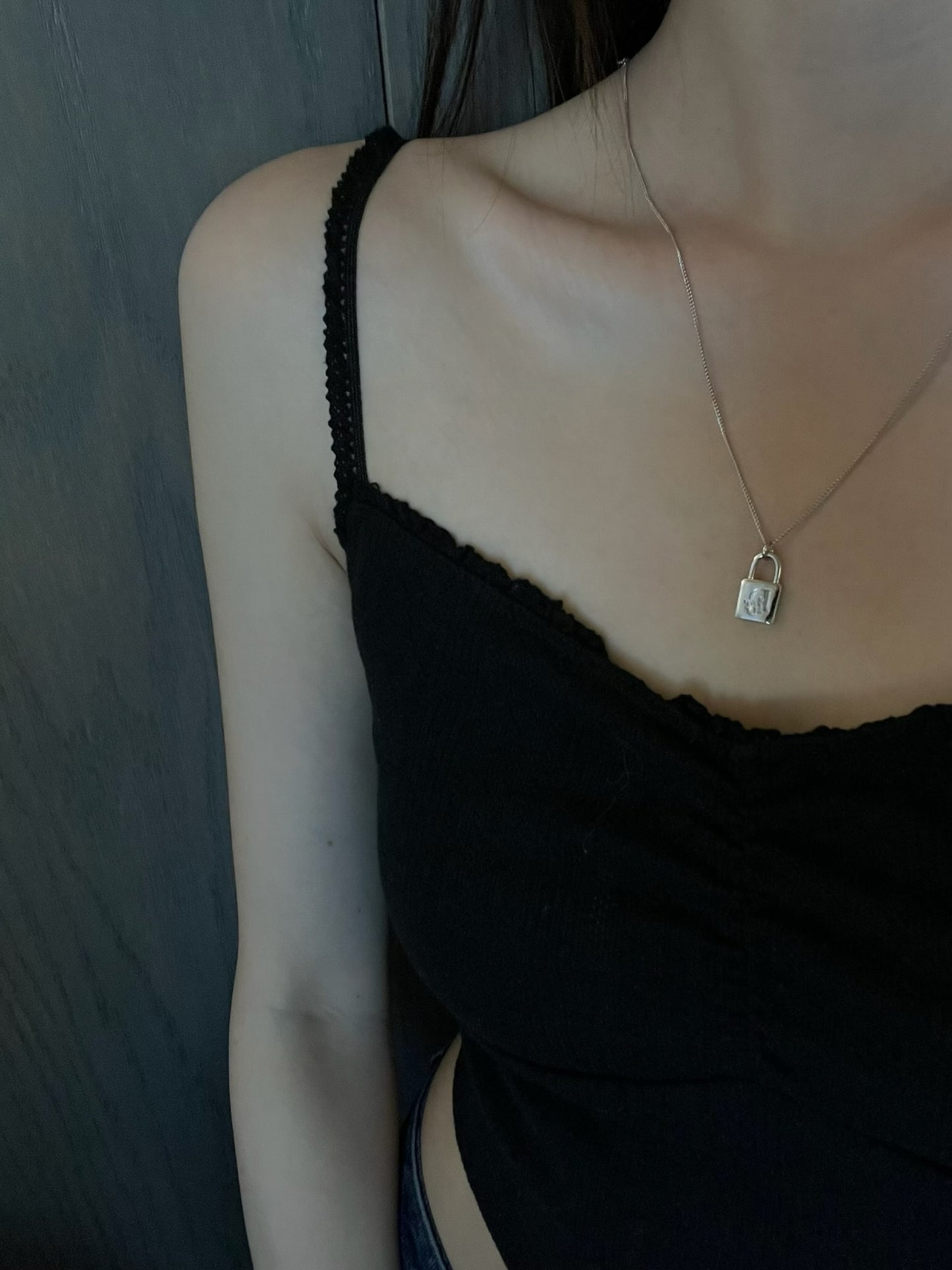 Dior Vintage Silver-Tone Adjustable Lock Necklace