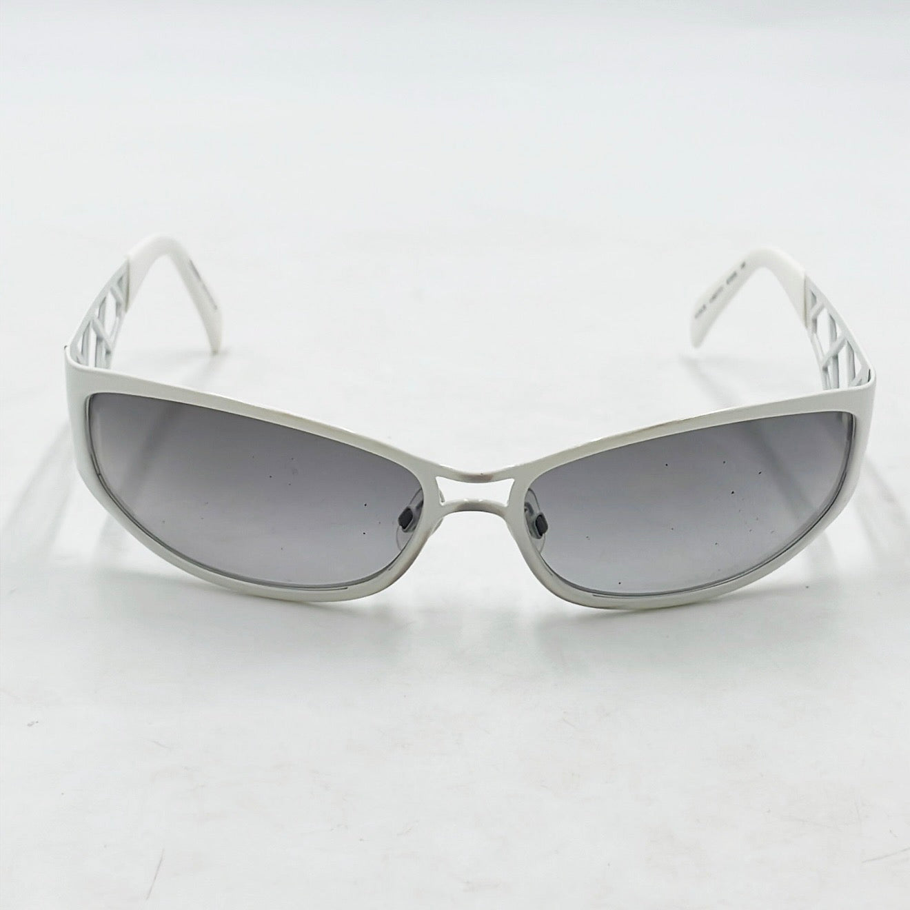 Chanel 2000s “Lattice Luxe” Crystal-Embellished Shield Sunglasses