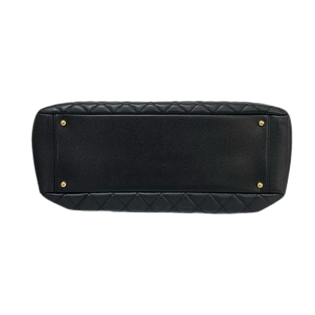 Chanel GST Black Caviar Leather Tote with Gold Hardware