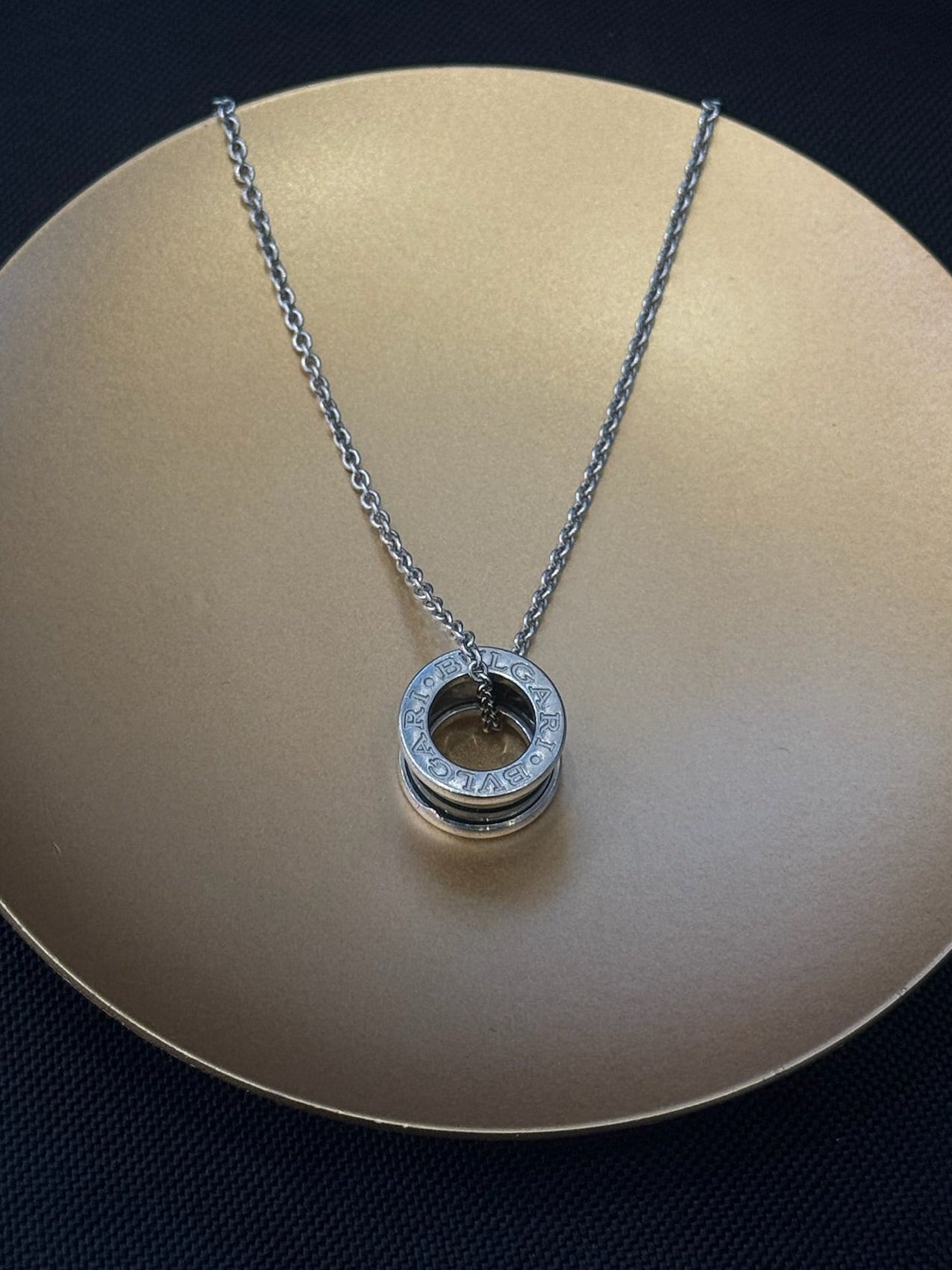 Bvlgari B.zero1 Black Ceramic & Stainless Steel Necklace