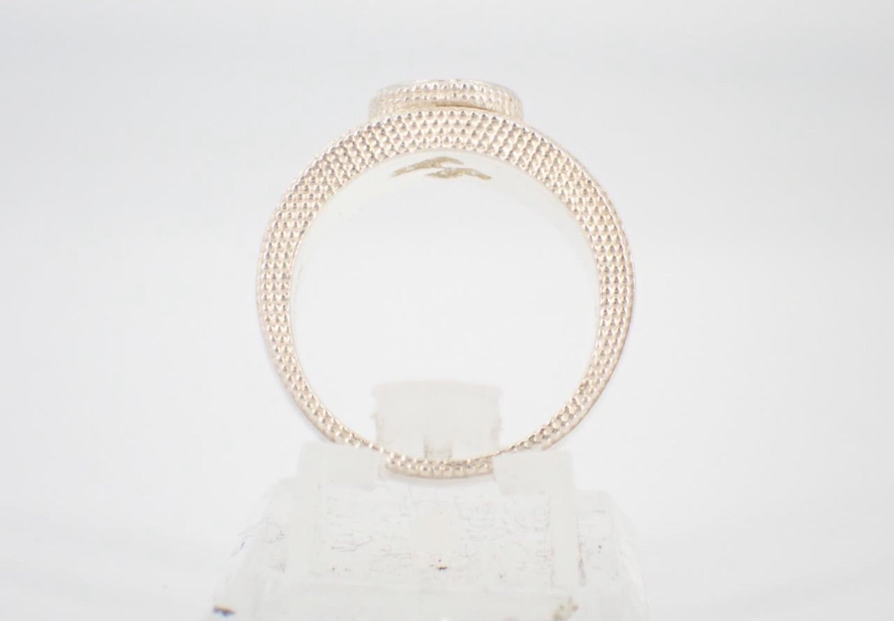 Gucci Vintage S925 Silver Wide Band Logo Ring