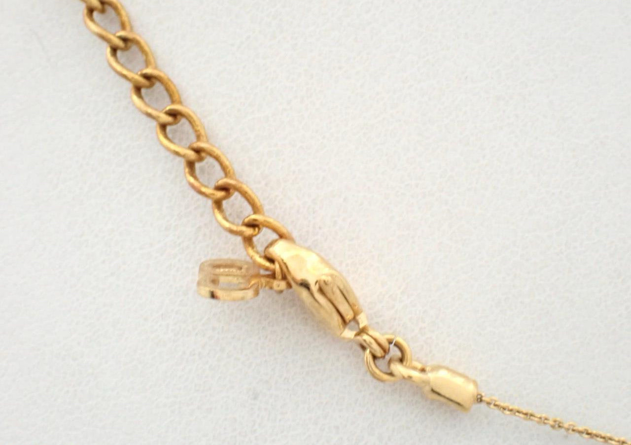 Vintage Dior Gold Letter Necklace
