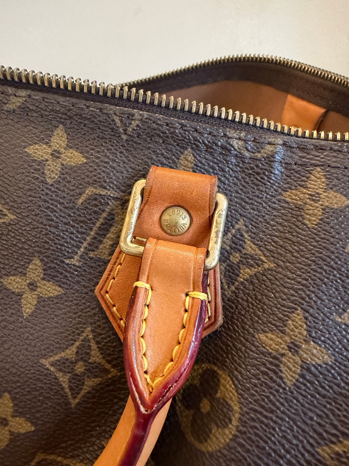 Louis Vuitton Monogram Speedy Bandoulière 30 Soft Handbag Brown Red 2-way bag for women