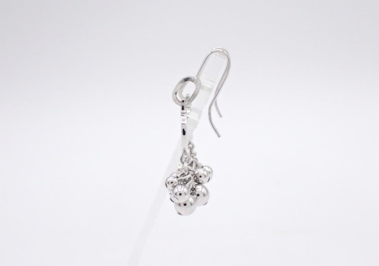 Vintage Dior Silver Pearls Drop Earrings
