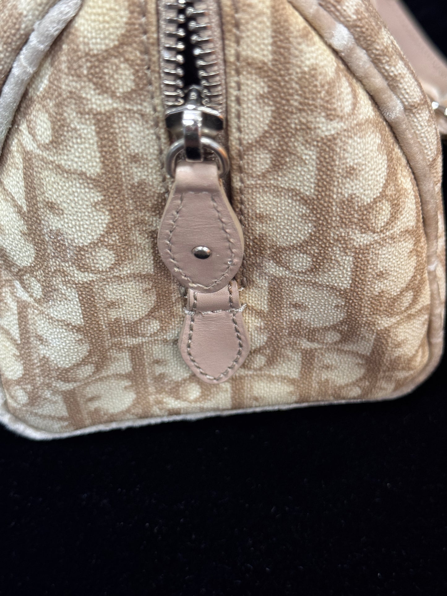 Dior Vintage Oblique Floral Embellished Shoulder Bag