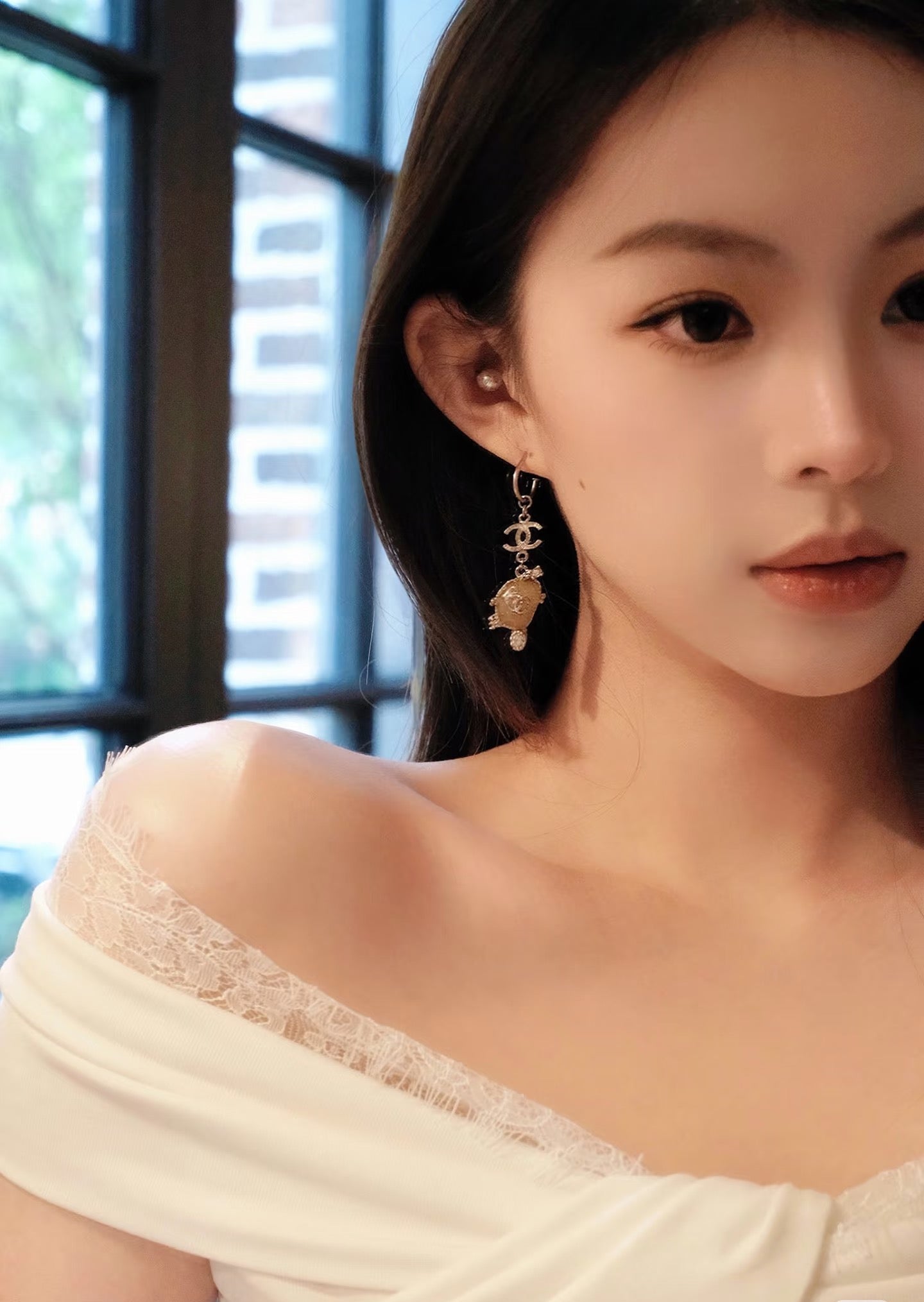 Chanel 2010 Yellow Gripoix Bear Drop Earrings