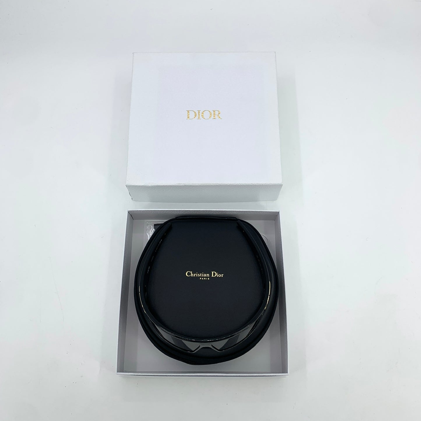 Dior CD Logo Black Shield Sunglasses