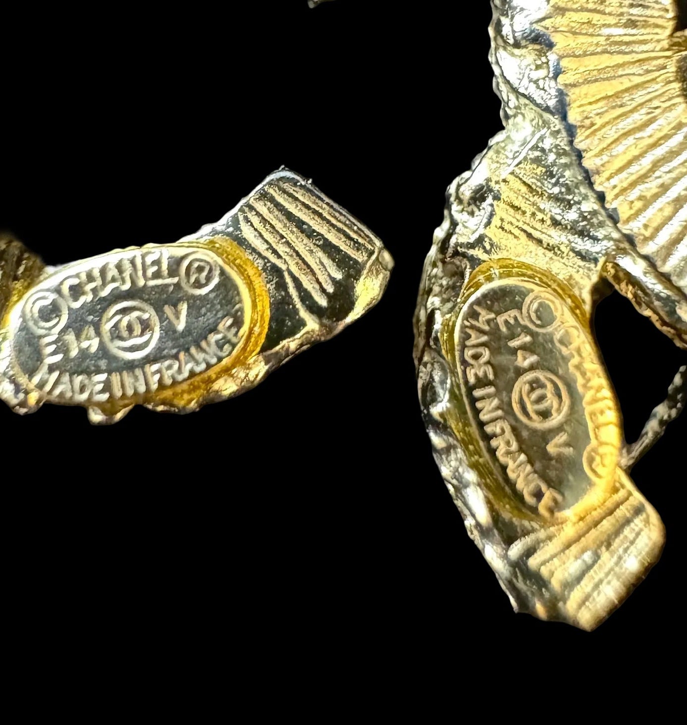 Chanel 2014 Classic Rope CC Stud Earrings