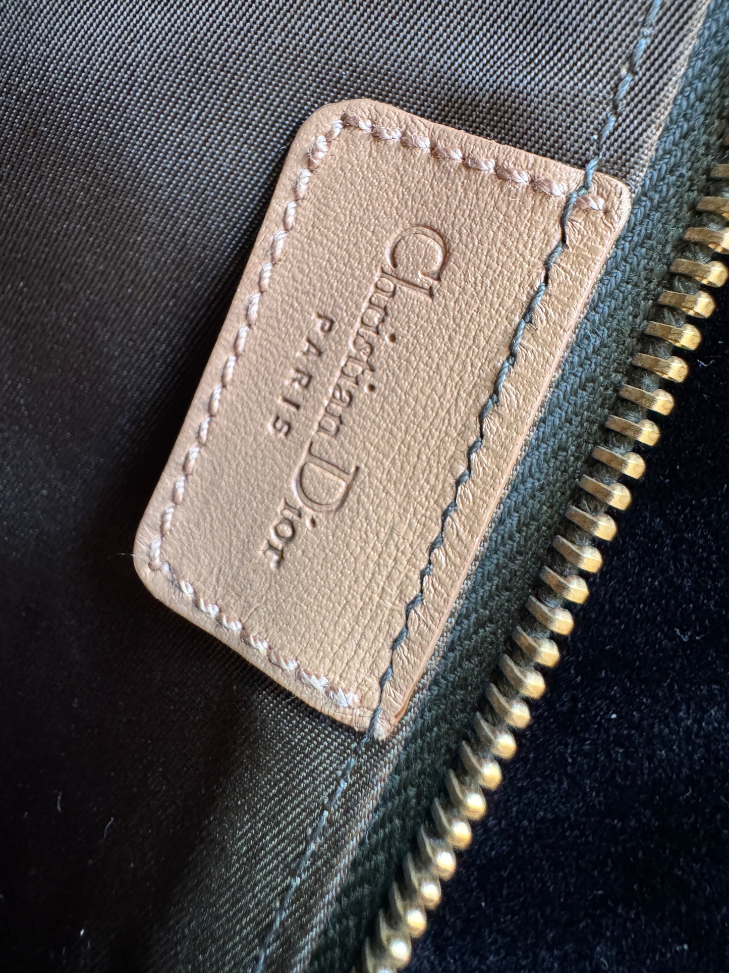 Dior Vintage Oblique Mini Canvas Saddle Shoulder Bag