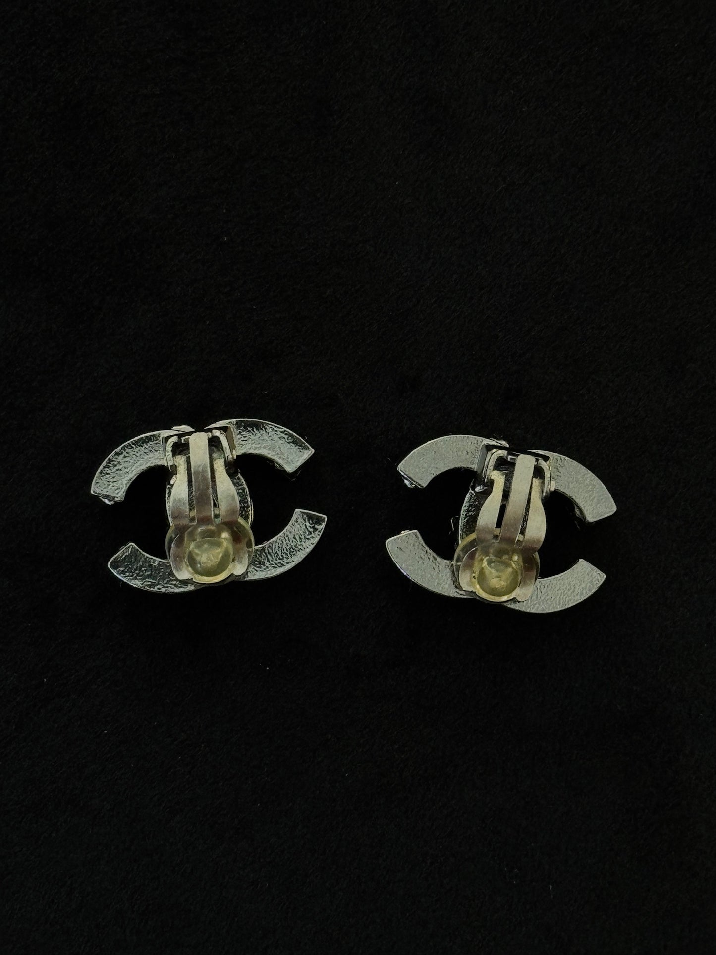 Chanel Vintage Crystal & Cabochon CC Clip-On Earrings
