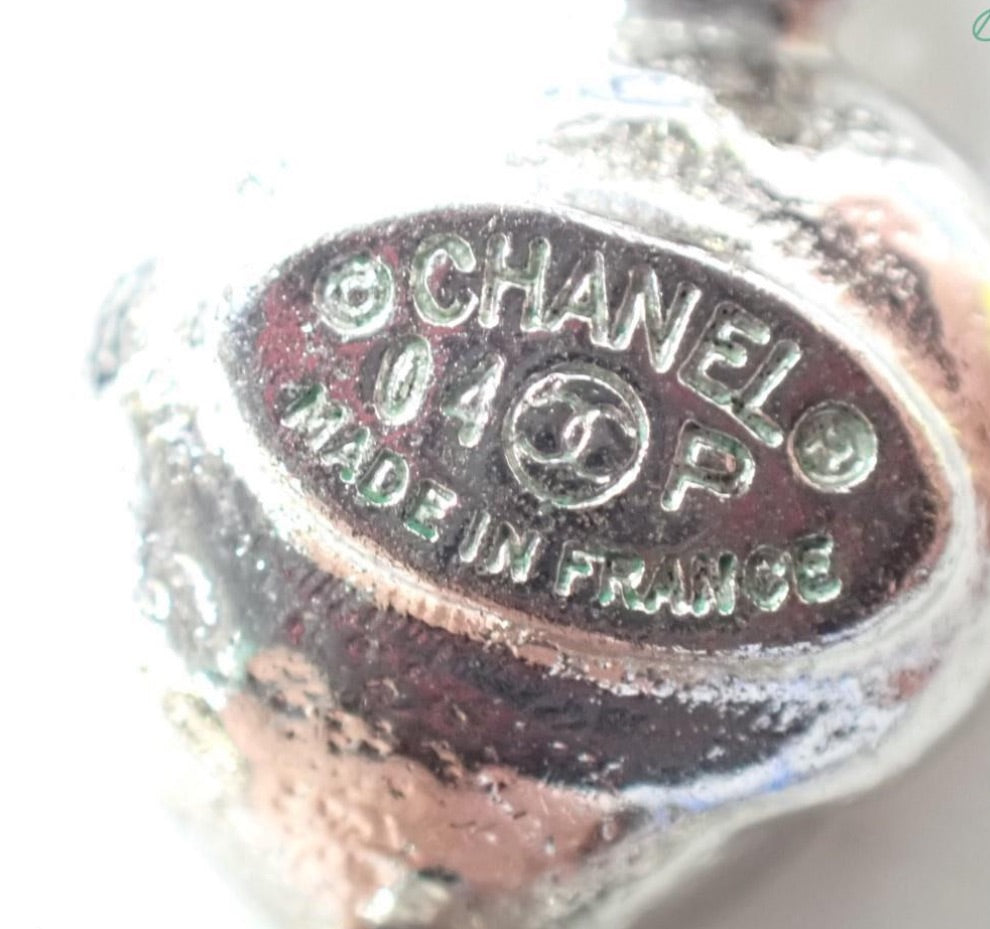 Chanel 2004 Vintage Flower Shape CC Drop Necklace