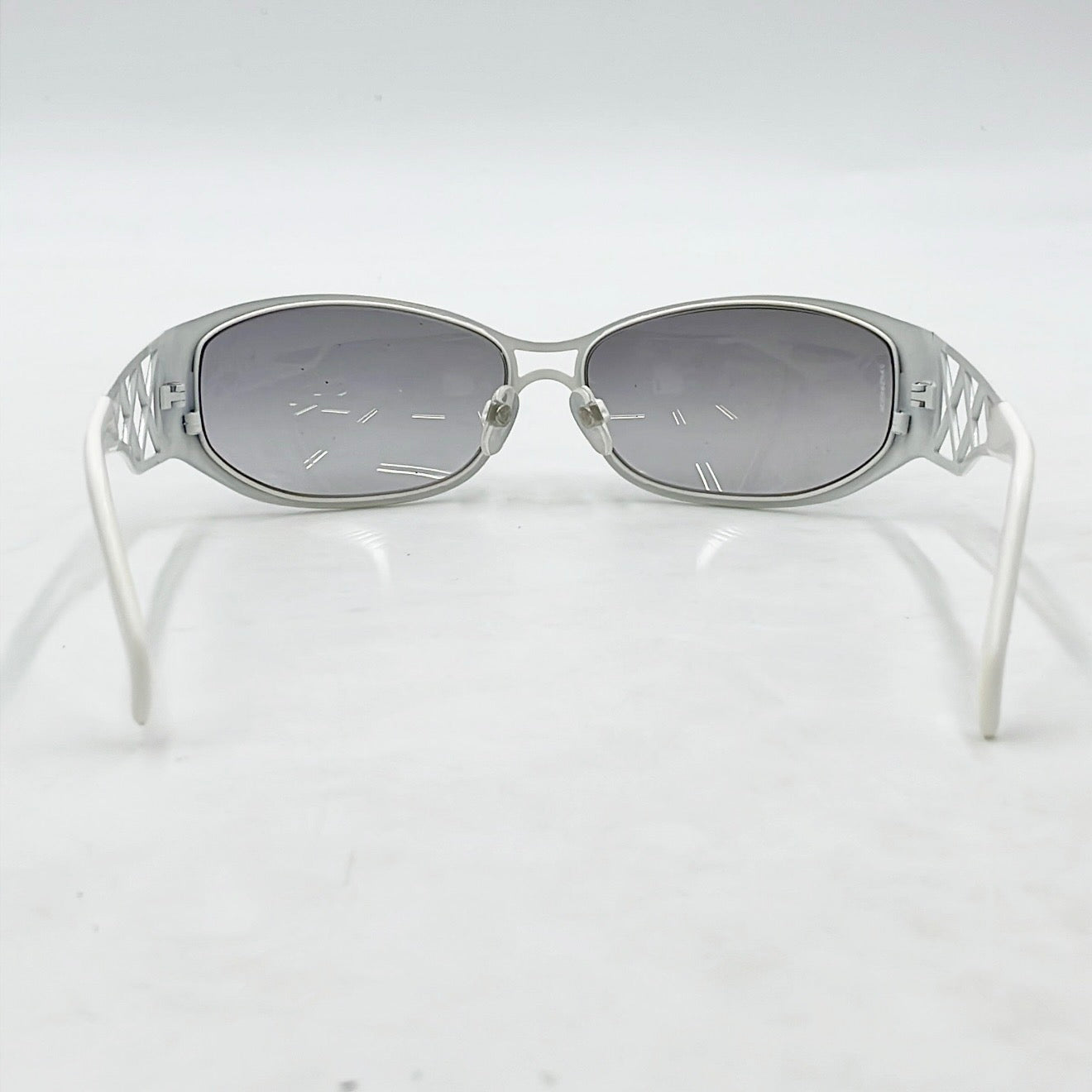Chanel 2000s “Lattice Luxe” Crystal-Embellished Shield Sunglasses