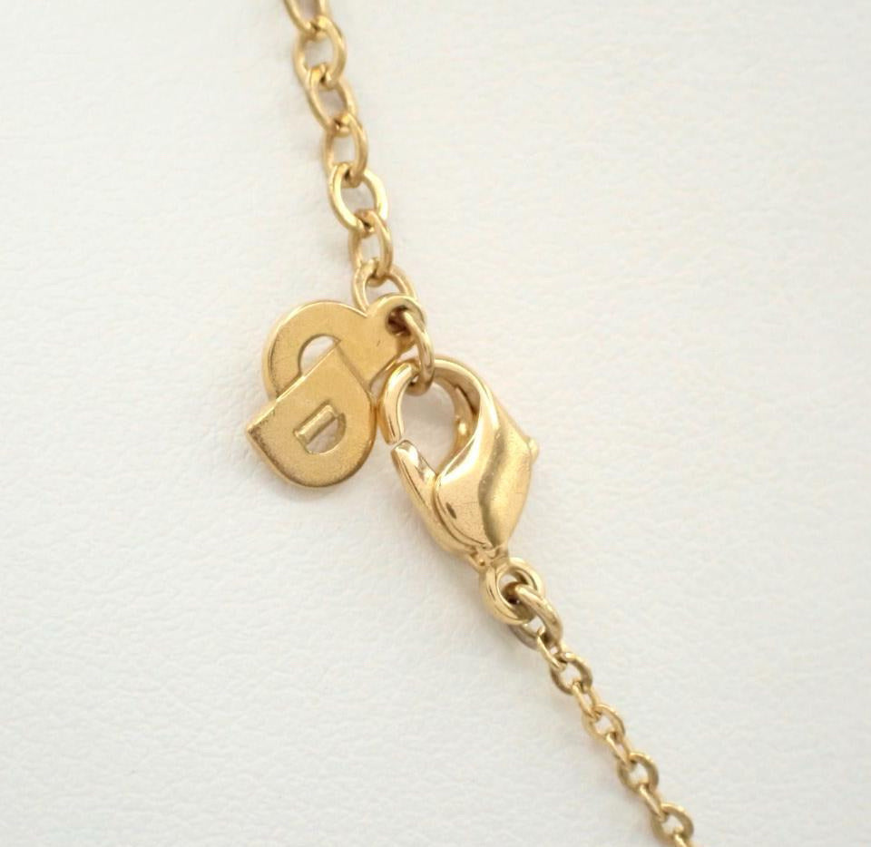 Vintage Dior Gold Wheel Heart Crystal Necklace