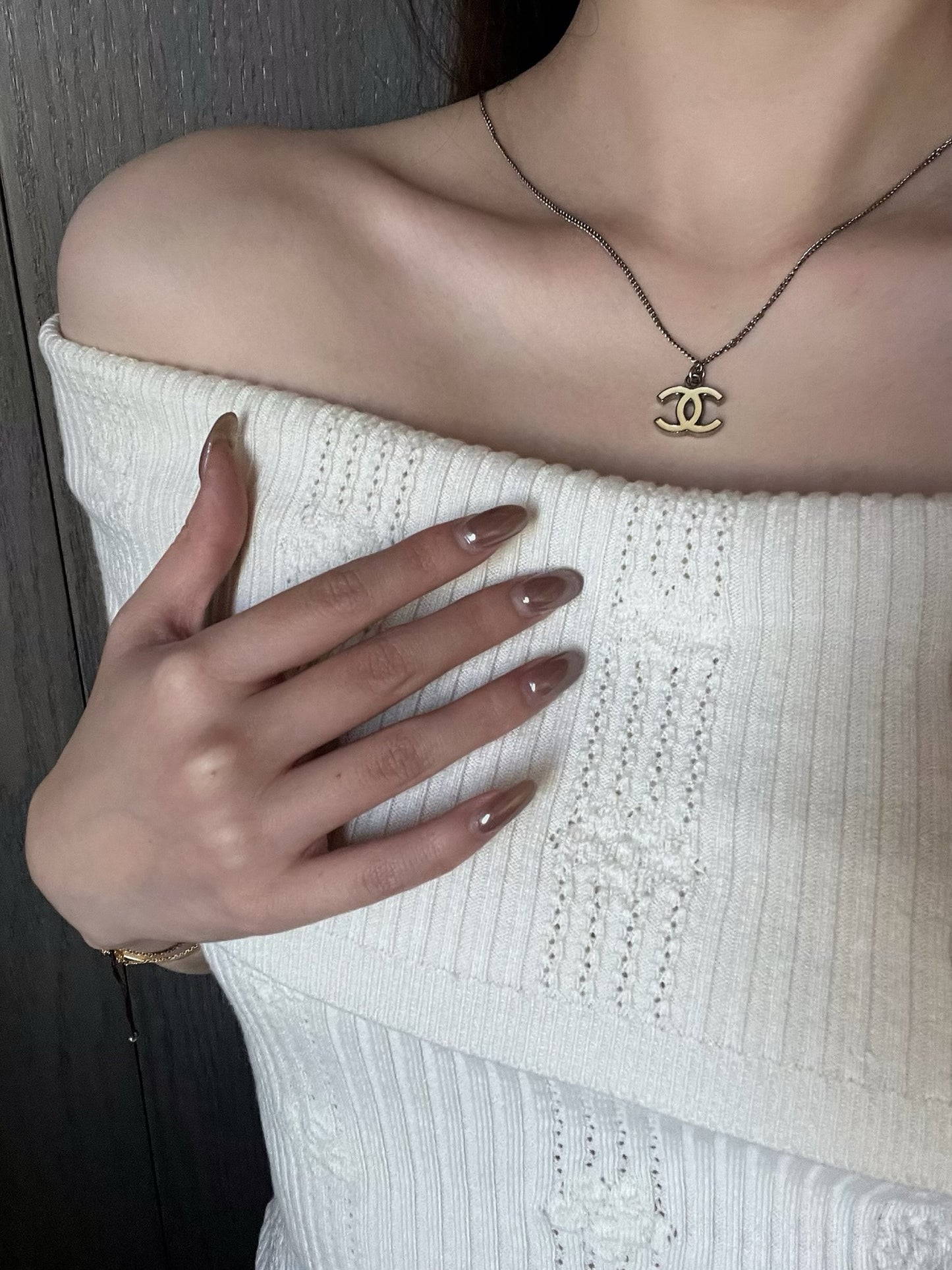 Chanel 2007 Classic Ivory Double C Necklace