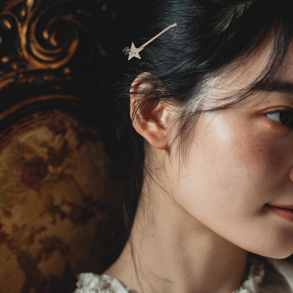 Chanel 2006 Star CC Crystal Hair Clip