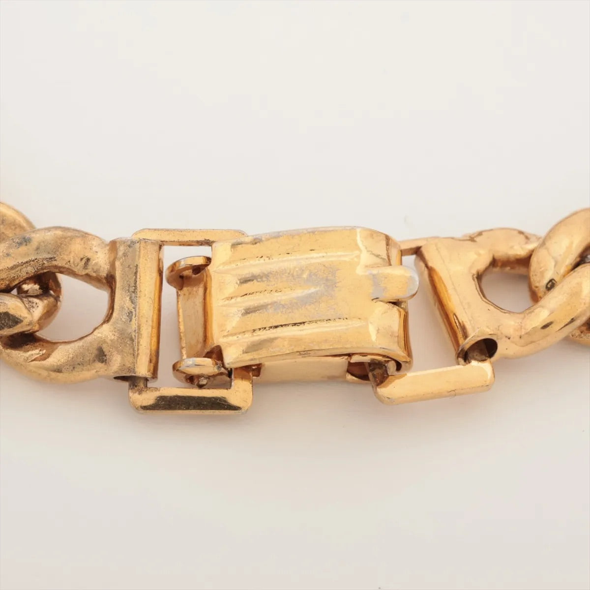 Vintage Celine 1980s Triomphe Gold Chain Bracelet
