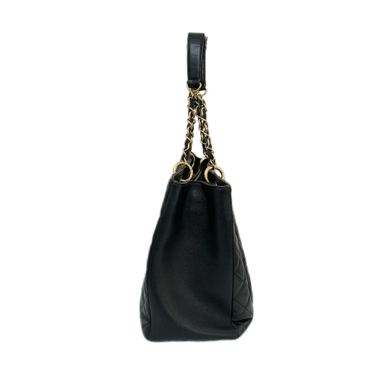 Chanel GST Black Caviar Leather Tote with Gold Hardware