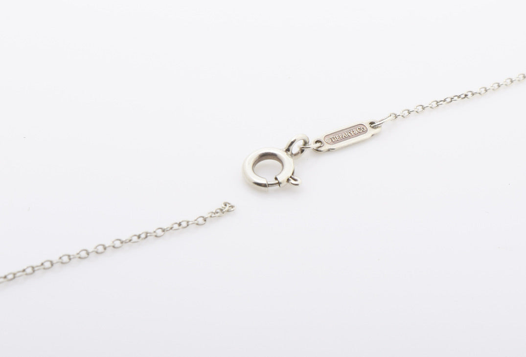 Tiffany & Co. Double Heart Tag Necklace with Turquoise Enamel