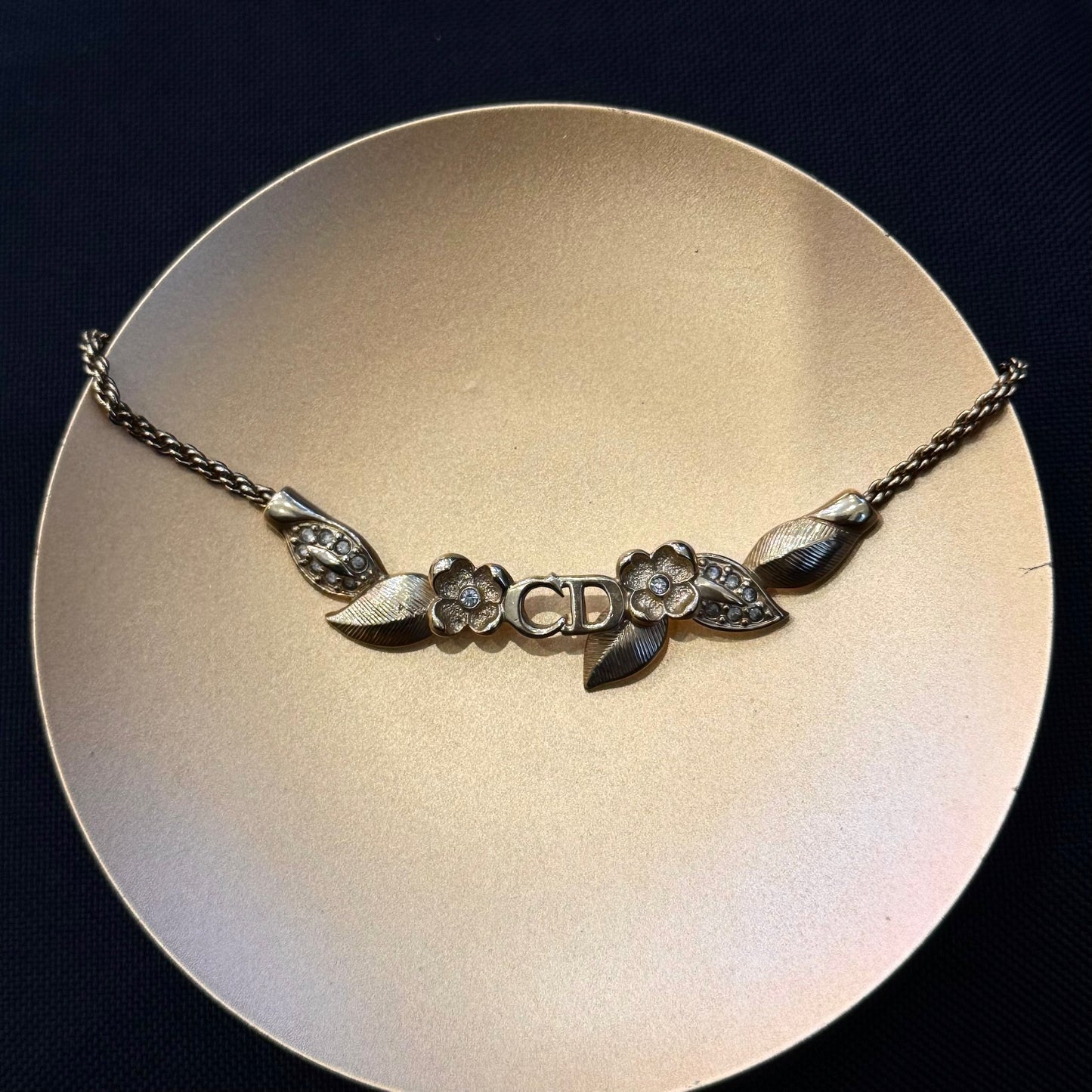 Vintage Dior Golden Branch & Leaf CD Choker