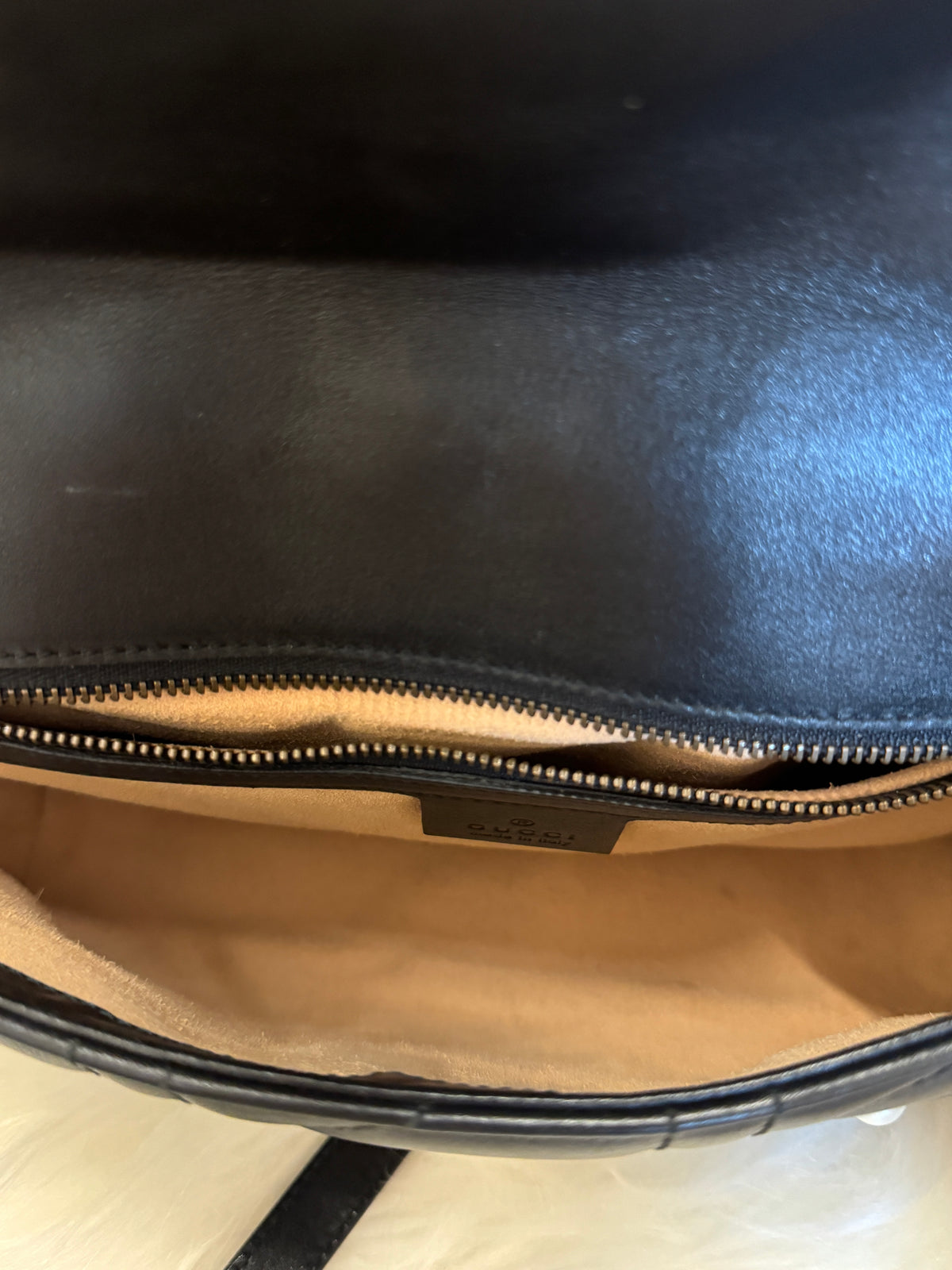 Gucci GG Marmont Pearl Stud Matelassé Chain Shoulder Bag