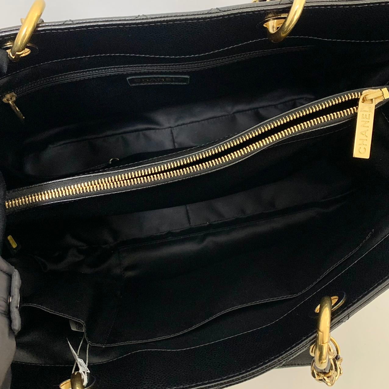 Chanel GST Black Caviar Leather Tote with Gold Hardware