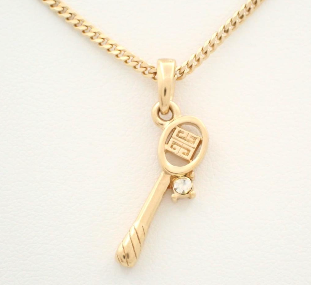 Vintage Givenchy “Golden tennis” Vintage Pendant Necklace