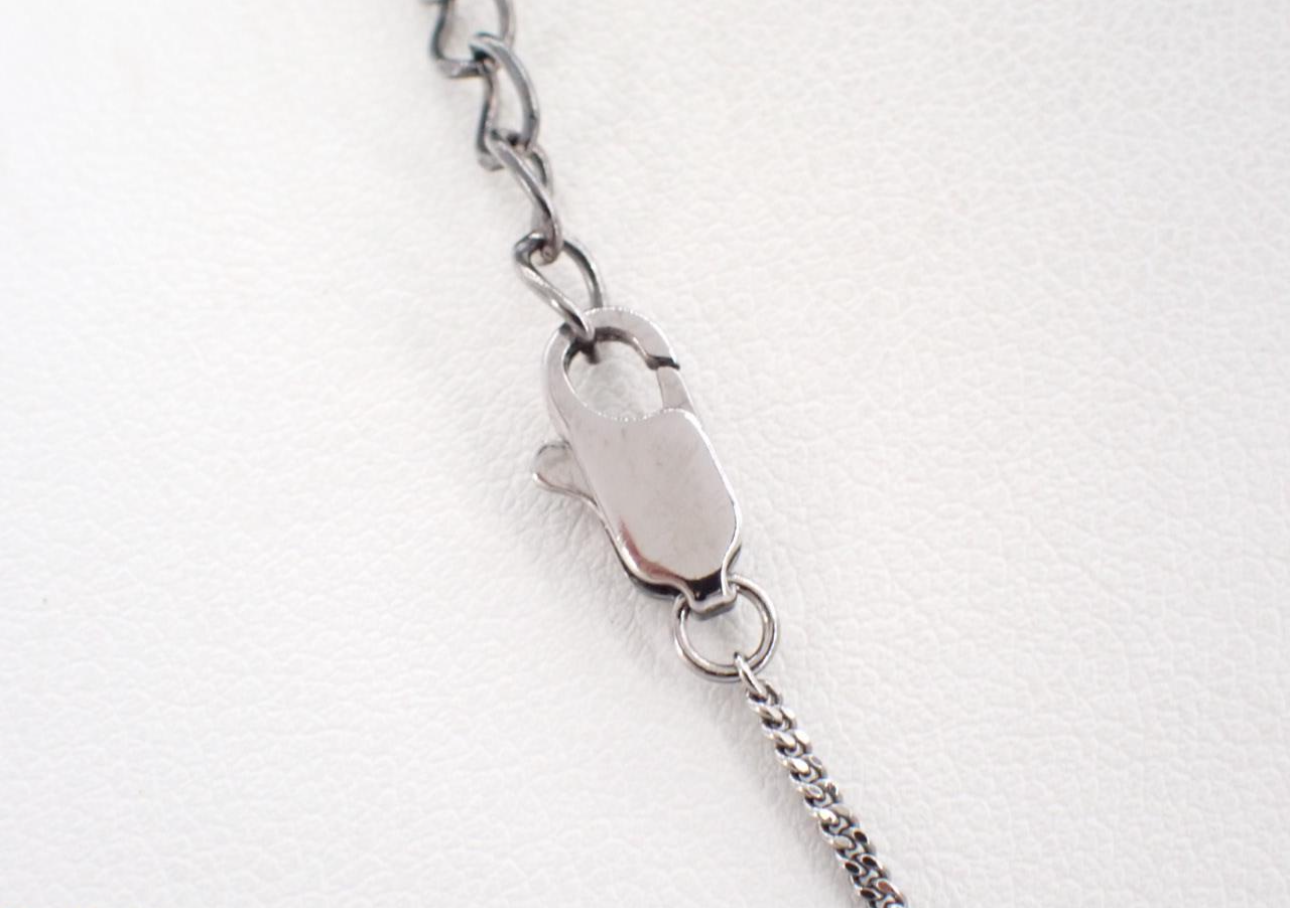 Dior Vintage Black Resin Charm Necklace