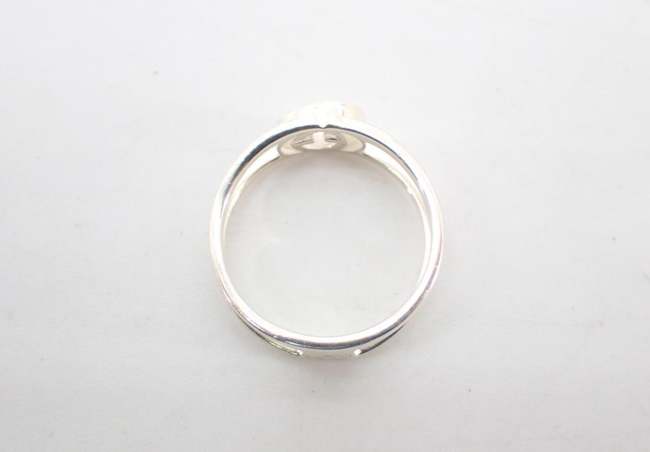 Gucci S925 Vintage Sterling Silver GG Band Ring