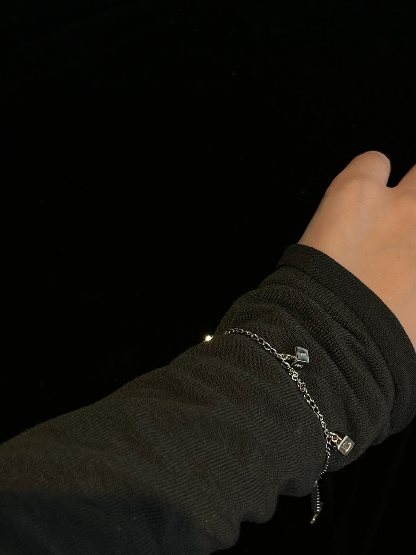 Dior Vintage Silver Cube Charm Bracelet