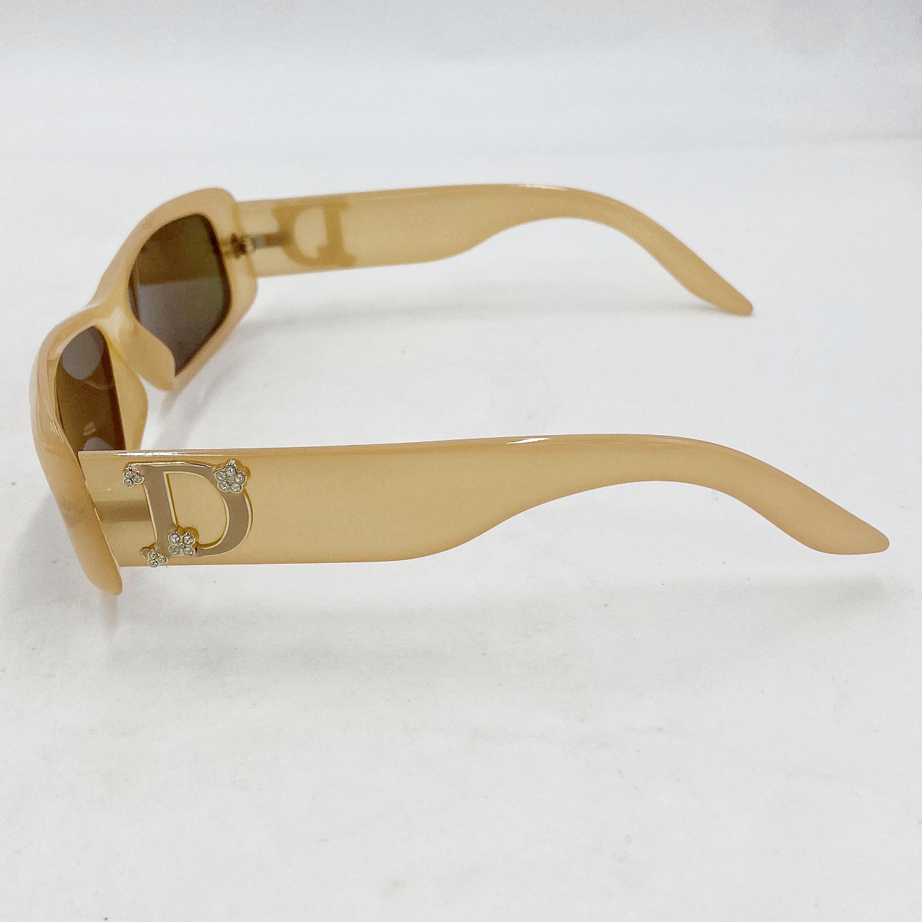 Dior Vintage Blush Nude Sunglasses with Crystal ‘D’ Logo