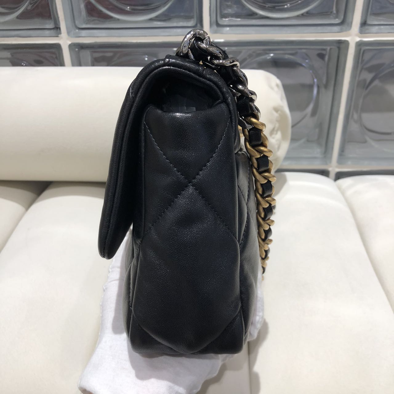 Chanel 19 Bag Black & Gold Small Size - New with Chip