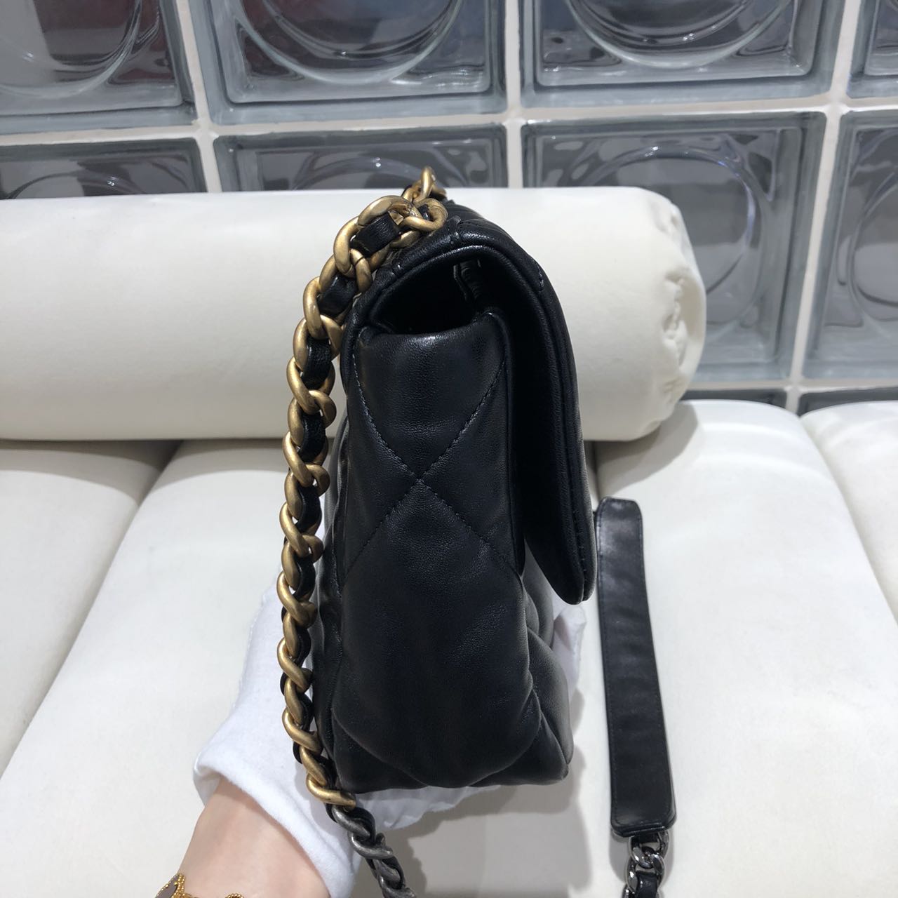 Chanel 19 Bag Black & Gold Small Size - New with Chip