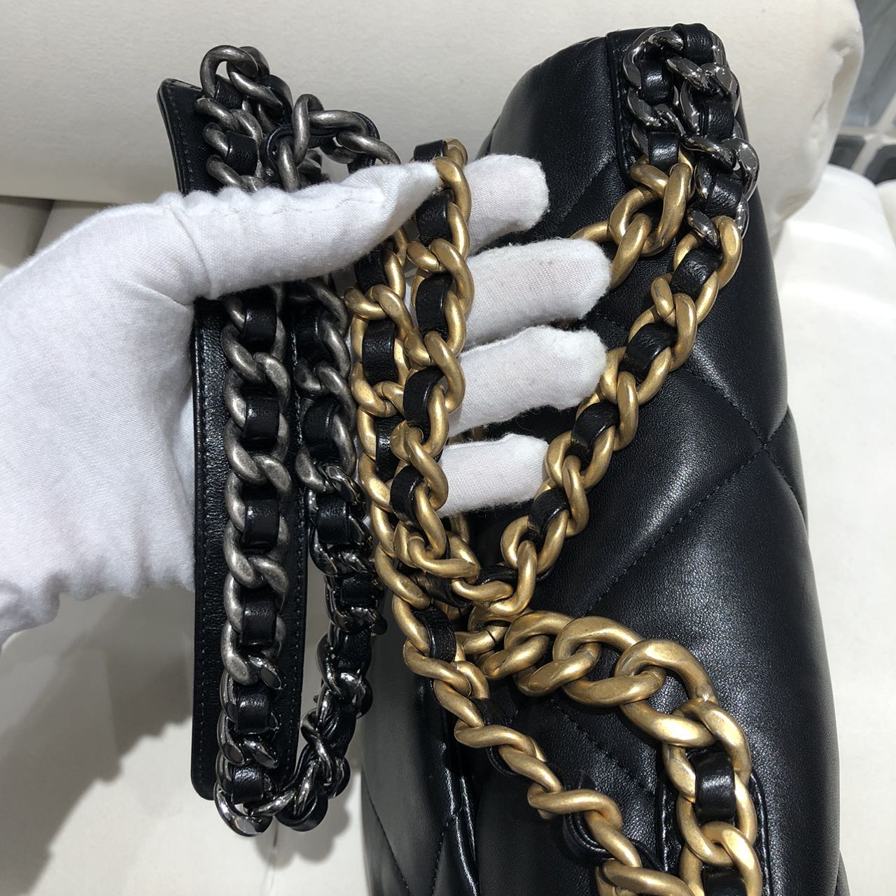 Chanel 19 Bag Black & Gold Small Size - New with Chip