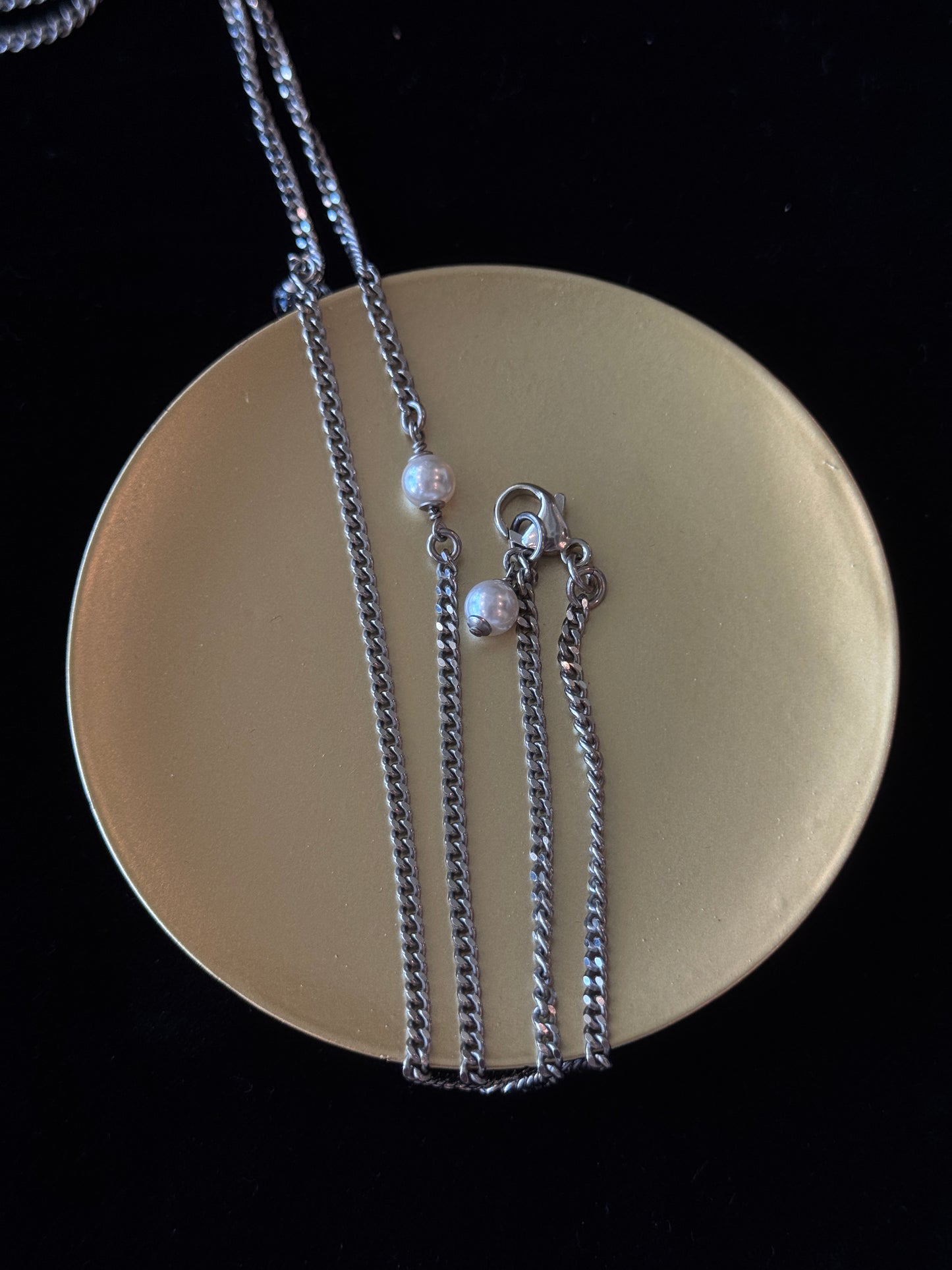 CHANEL 2019 Mini Crystal CC Necklace with Camellia CC Charm – Silver-Tone
