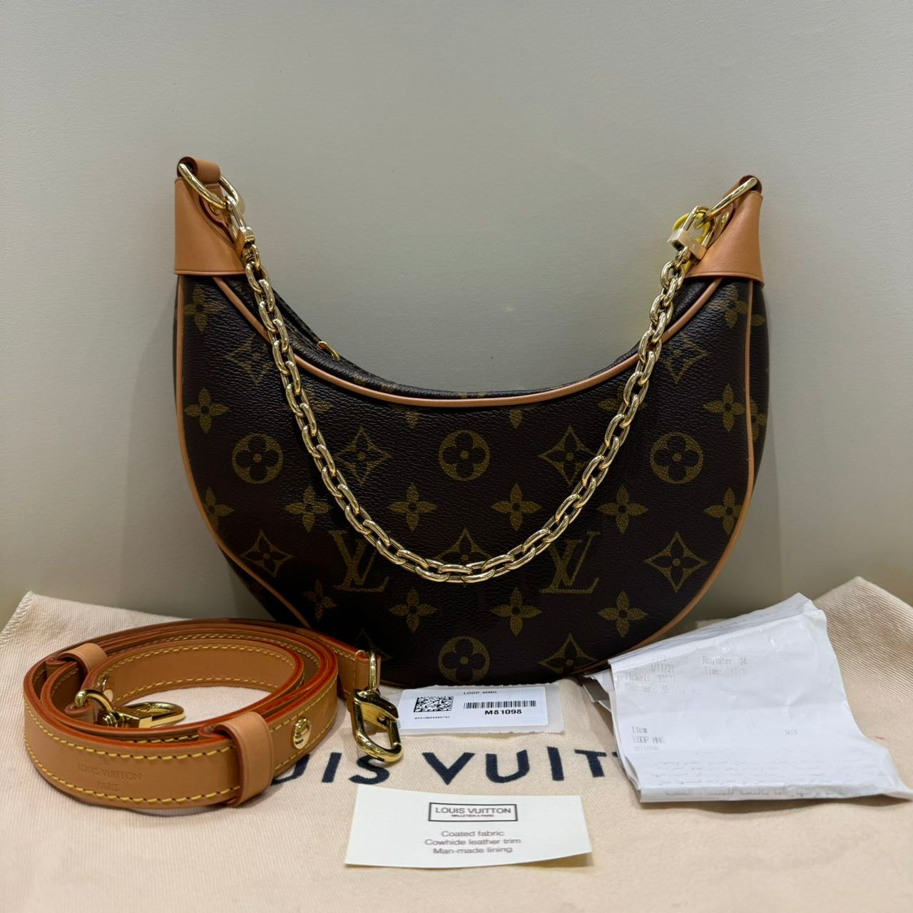Louis Vuitton Loop Monogram Chain-Accent Shoulder Bag
