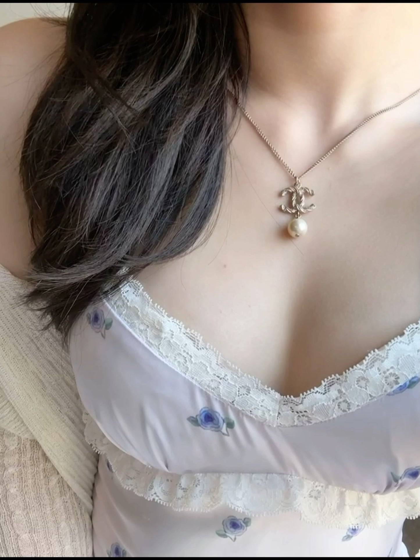 Chanel 2014 CC and Pearl Necklace