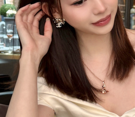 Vivienne Westwood Rose Gold Mediun Bas Relief Orb Necklace